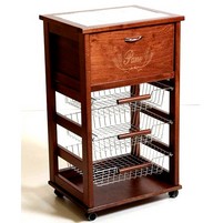 CARRELLO LEGNO C-MATT.PORTAP.NOCE