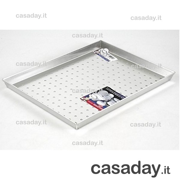 TEGLIA ALLUMINIO PIZZA 40X30 FORATA pentole agnelli TEGLIA ALLUMINIO PIZZA 40X30 FORATA pentole agnelli