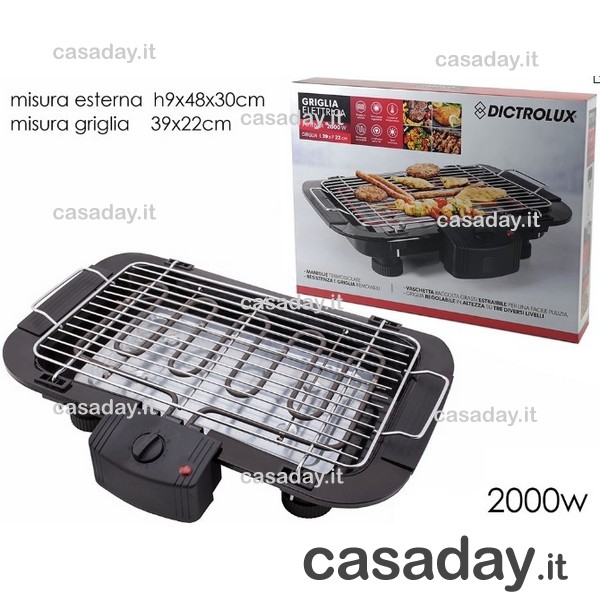 BISTECCHIERA ELETTRICA 2000W 39X22 