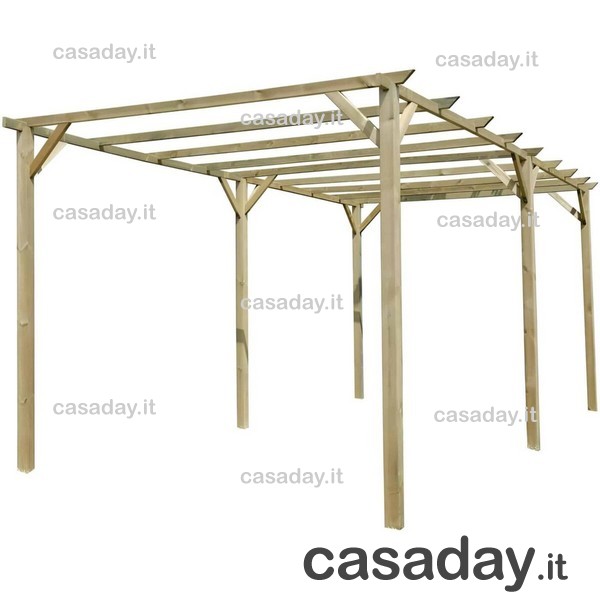 GAZEBO PERGOLA LEGNO 3X6 