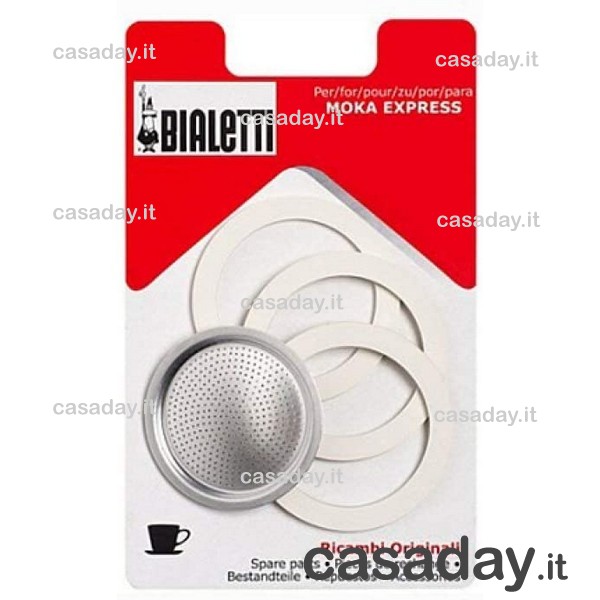 BLISTER GUARNIZIONI + FILTRO MOKA TZ.6 PER CAFFETTIERA bialetti