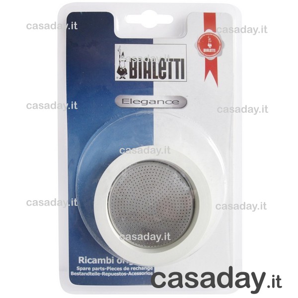 BLISTER GUARNIZIONI + FILTRO INOX TZ.6 PER CAFFETTIERA bialetti