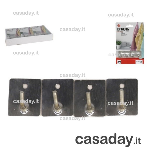 GANCI ADESIVI INOX PZ.4 