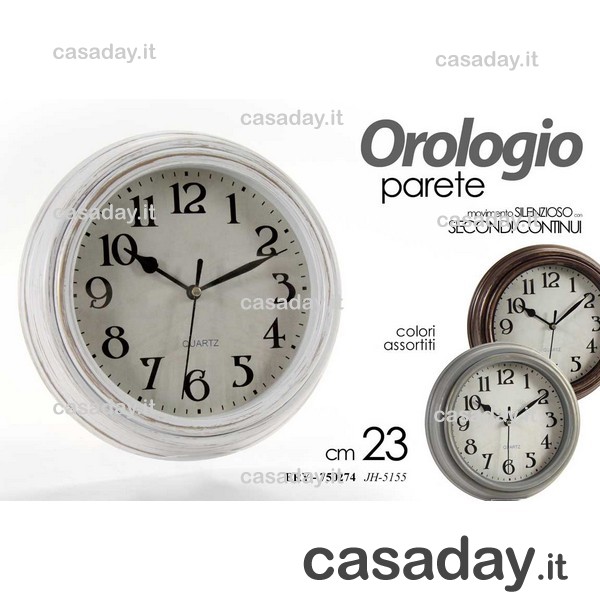 OROLOGIO TONDO EFF.LEGNO CM.23 