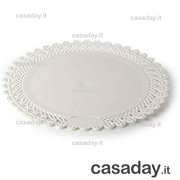 VASSOIO TONDO TRINATO BIANCO D.28CM 