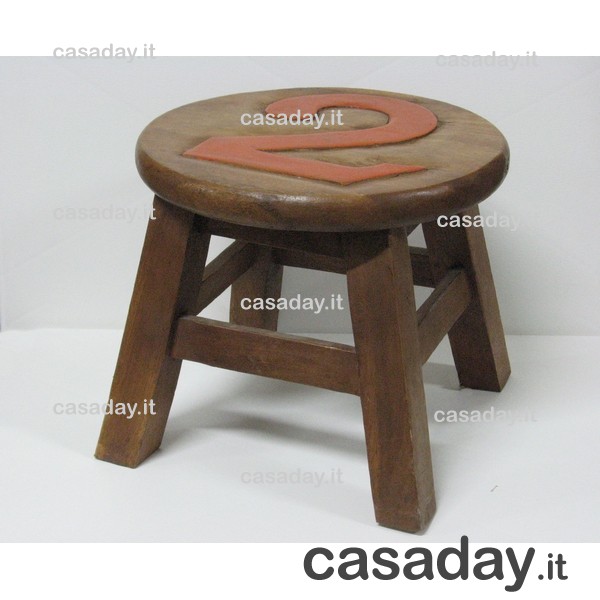 SGABELLO LEGNO BABY NUMERI-AUTO 36332 