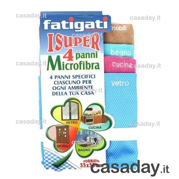 PANNI MICROFIBRA 33X33 PZ.4 