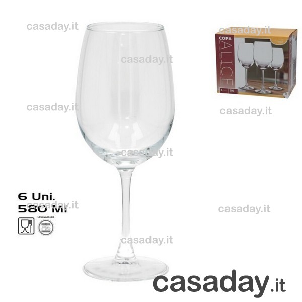 BICCHIERI CALICI  DEGUSTAZIONE PZ.6  CL.58 