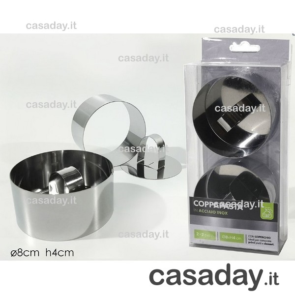 COPPAPASTA INOX PZ.2 CM.8 C-PRESSINO 