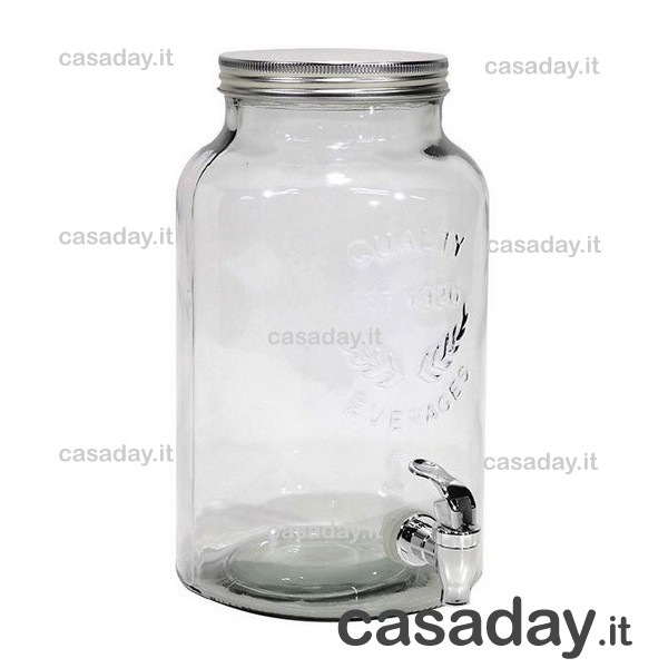 VASO VETRO C-RUBINETTO LT.5,5 