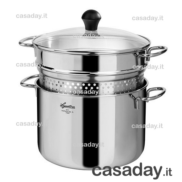 SPAGHETTIERA PASTAIOLA COP. VETRO CM.22 lagostina