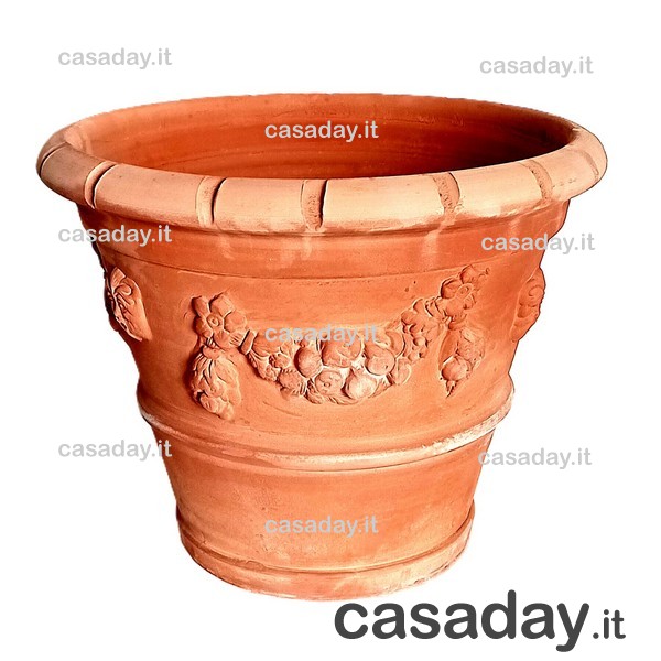 VASO COCCIO FESTONATO CM.44-50 terrecotte toscane