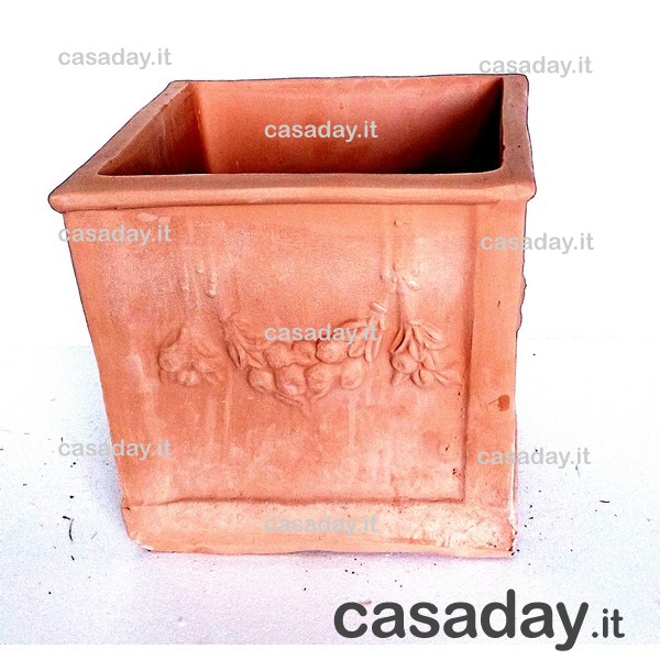 VASO COCCIO CUBO 35X35 terrecotte toscane