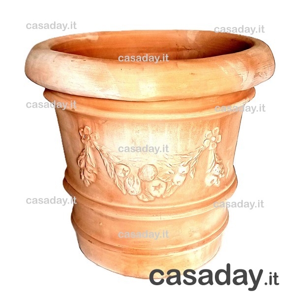 VASO COCCIO FESTONATO CM.47-55 terrecotte toscane