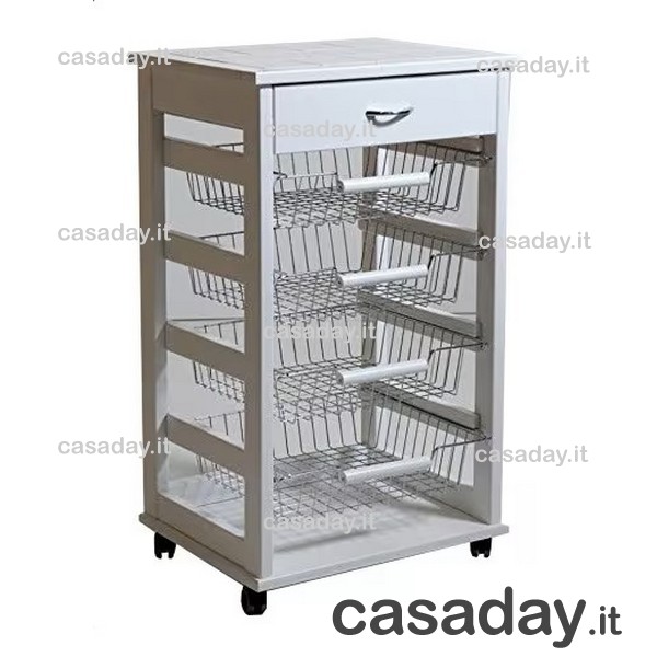CARRELLO LEGNO C-MATT.CASSETTO BIA.FANG 