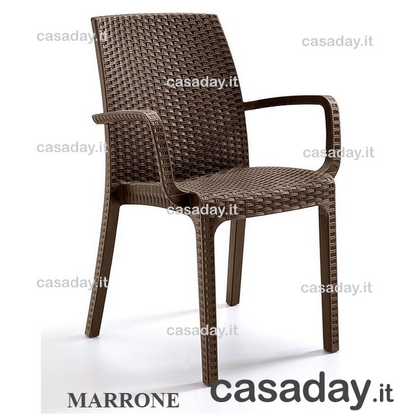 SEDIA INDIANA C-BRACCIOLI ANTRACITE bica
