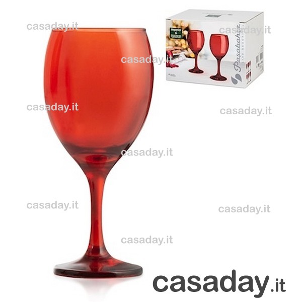 BICCHIERI IMPERIAL CALICE ROSSO PZ.6 25CC pasabahce