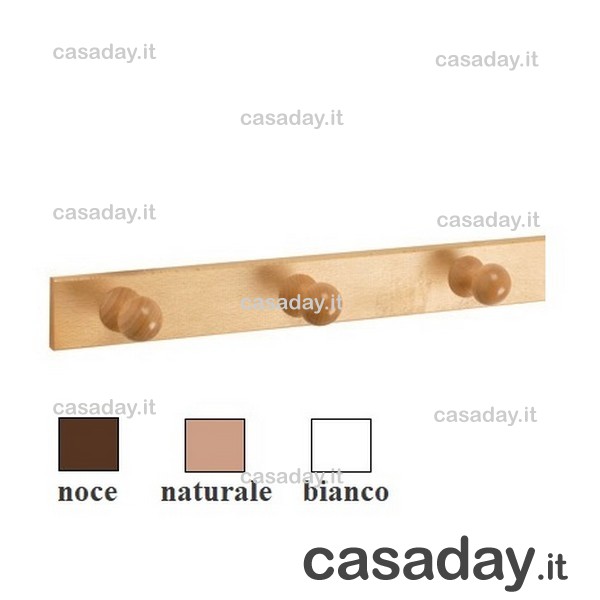 ATTACCAPANNI LEGNO 3 POSTI ART.139 