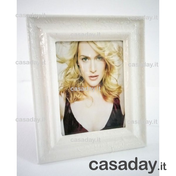PORTAFOTO ECOPELLE BIANCO 20X25 