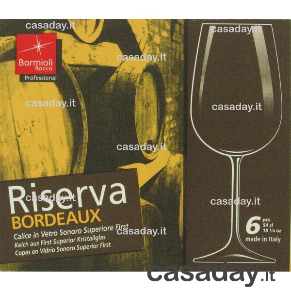 BICCHIERE RISERVA BORDEAUX CL.55 PZ.1 bormioli rocco