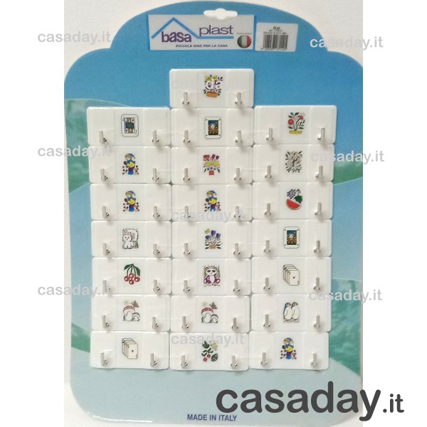 GANCIO ADESIVO 2-P BIANCO 013C 