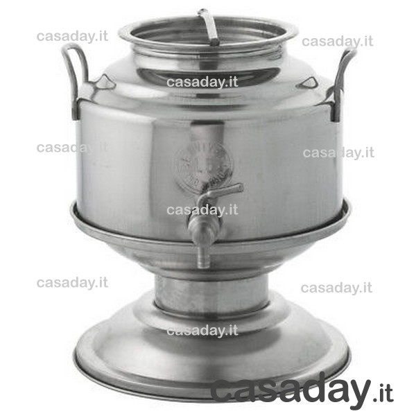 FUSTO INOX LT.5 CON RUBINETTO INOX E BASE sansone