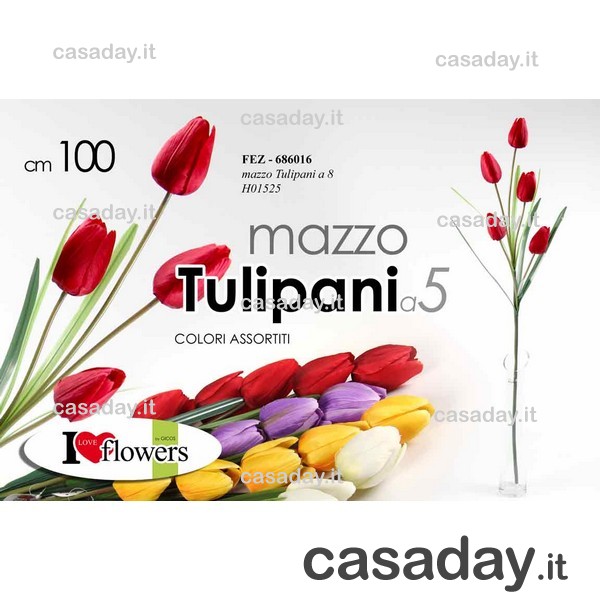 TULIPANI RAMO 5 FIORI  17141 