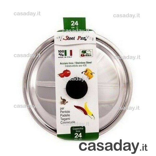 COPERCHIO INOX CM.24 steel pan