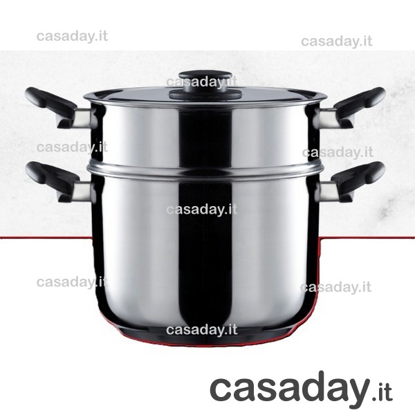 CUSCUSSIERA INOX CM.22 steel pan