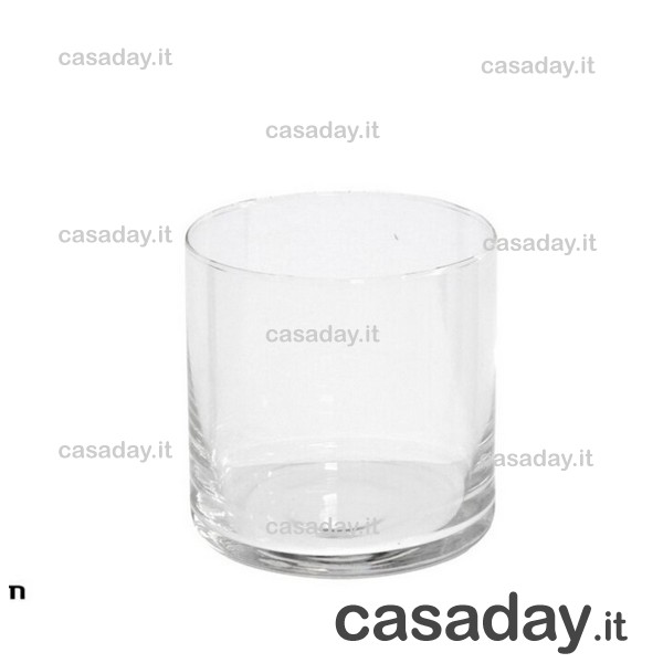 VASO VETRO PORTACANDELA CM.10 H.10 