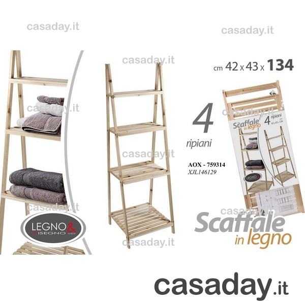 SCALETTA-SCAFFALE 4 PIANI 